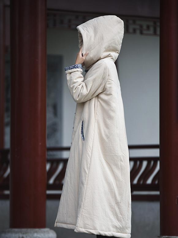 xakxx Original Vintage Ramie Cape Cotton-padded Clothes