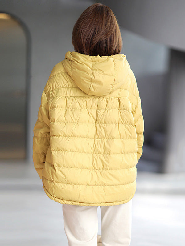 xakxx Original Solid Hooded Duck Down Coat