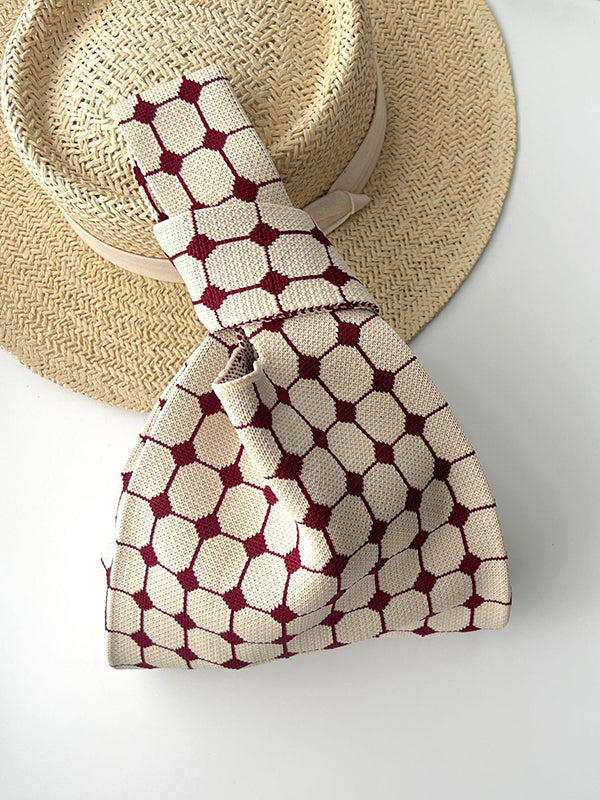 xakxx Plaid Woven Handbag