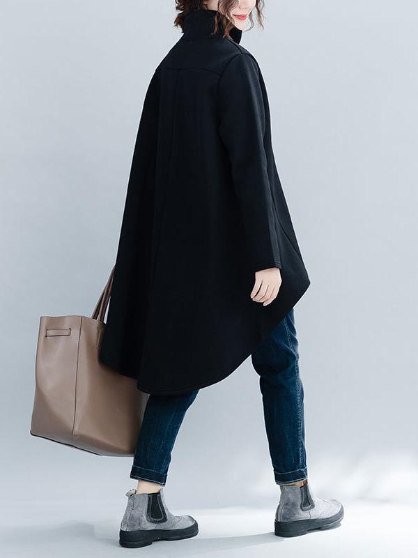 xakxx Loose Turtleneck Cropped Sweatshirt