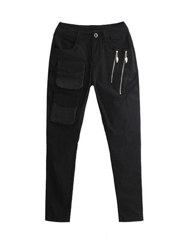 xakxx Original Cool Split-Joint With Pockets Zipper Casual Pants Bottoms