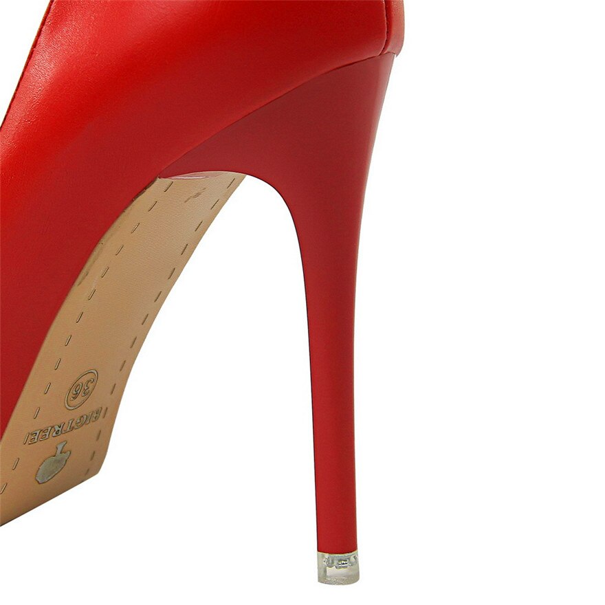 xakxx Soft Leather Shallow Fashion Women's High Heels Shoes Candy Colors Pointed Toe Women Pumps Show Thin Female Office Shoe