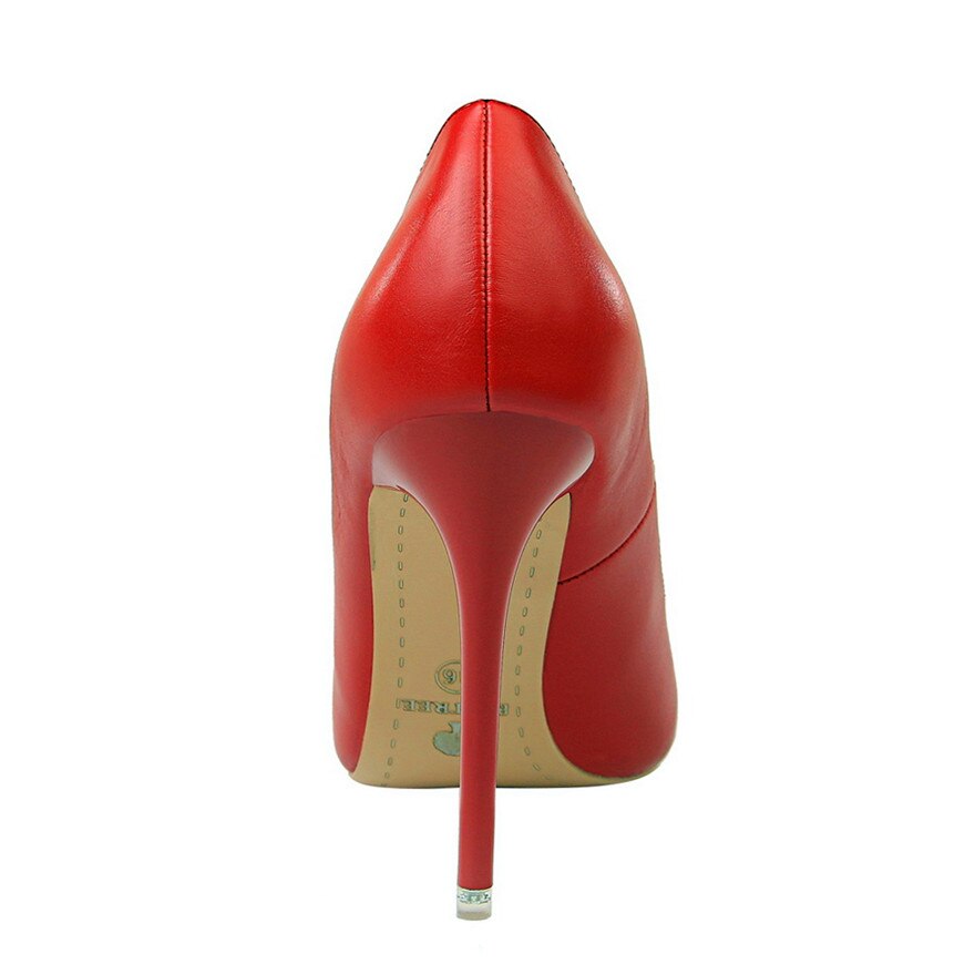 xakxx Soft Leather Shallow Fashion Women's High Heels Shoes Candy Colors Pointed Toe Women Pumps Show Thin Female Office Shoe
