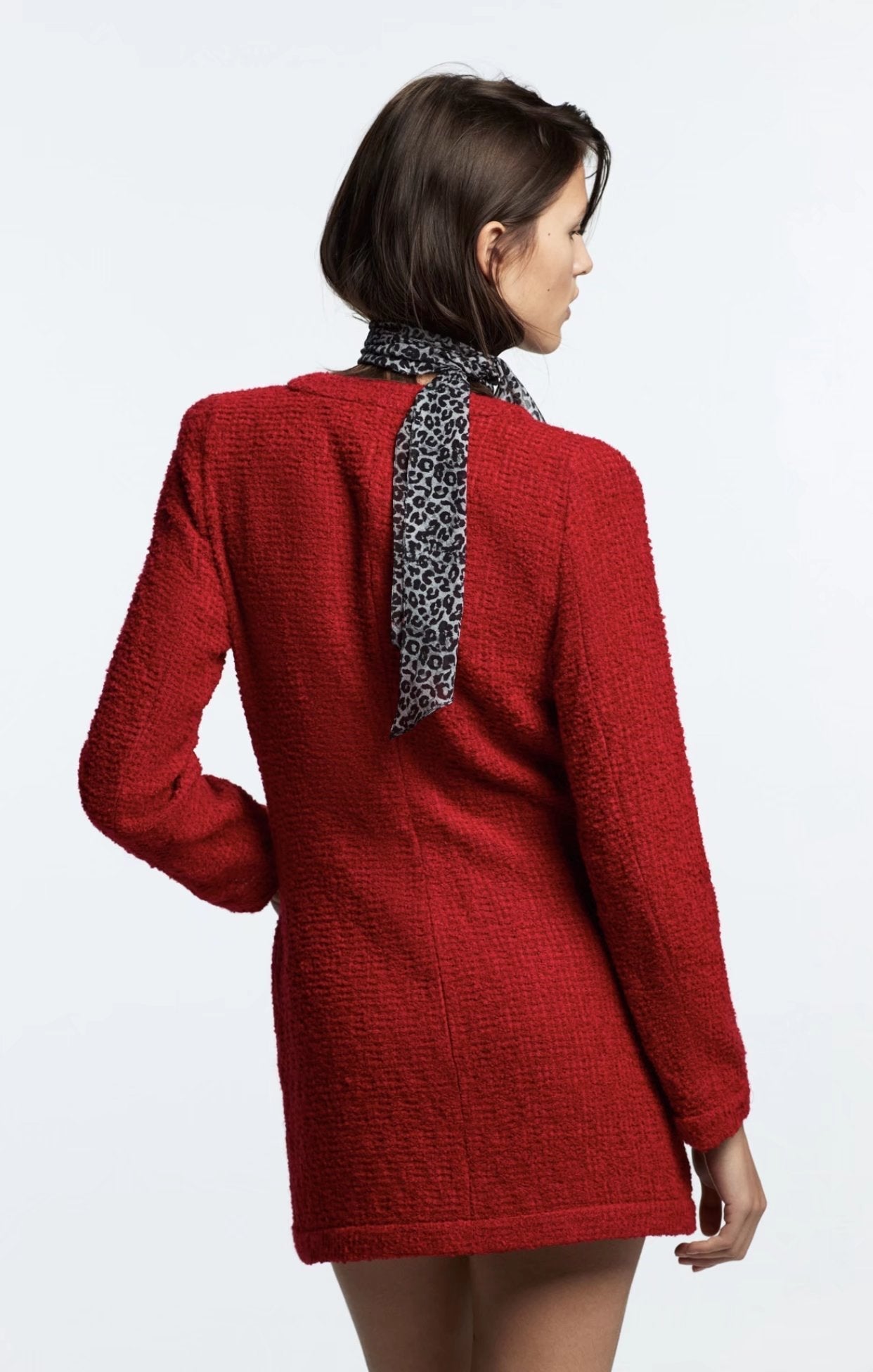 xakxx Women Fashion Two Pocket Red Blazer Coat Loose Jacket Vintage Long Sleeve Female Outerwear Chic Winter Tops