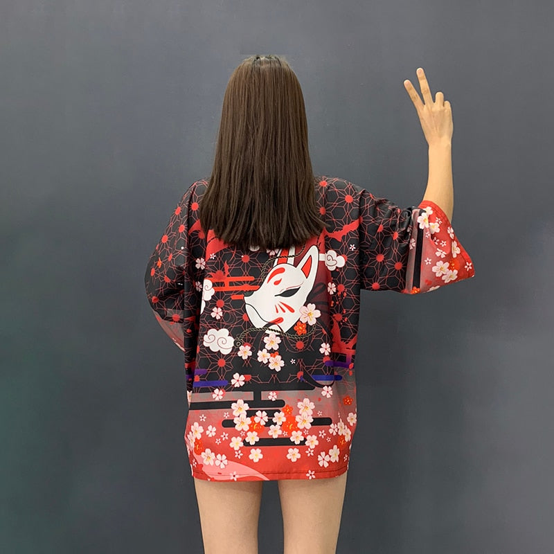 xakxx xakxx Womens tops and blouses harajuku kawaii shirt Japanese streetwear outfit kimono cardigan female yukata blouse women AA001