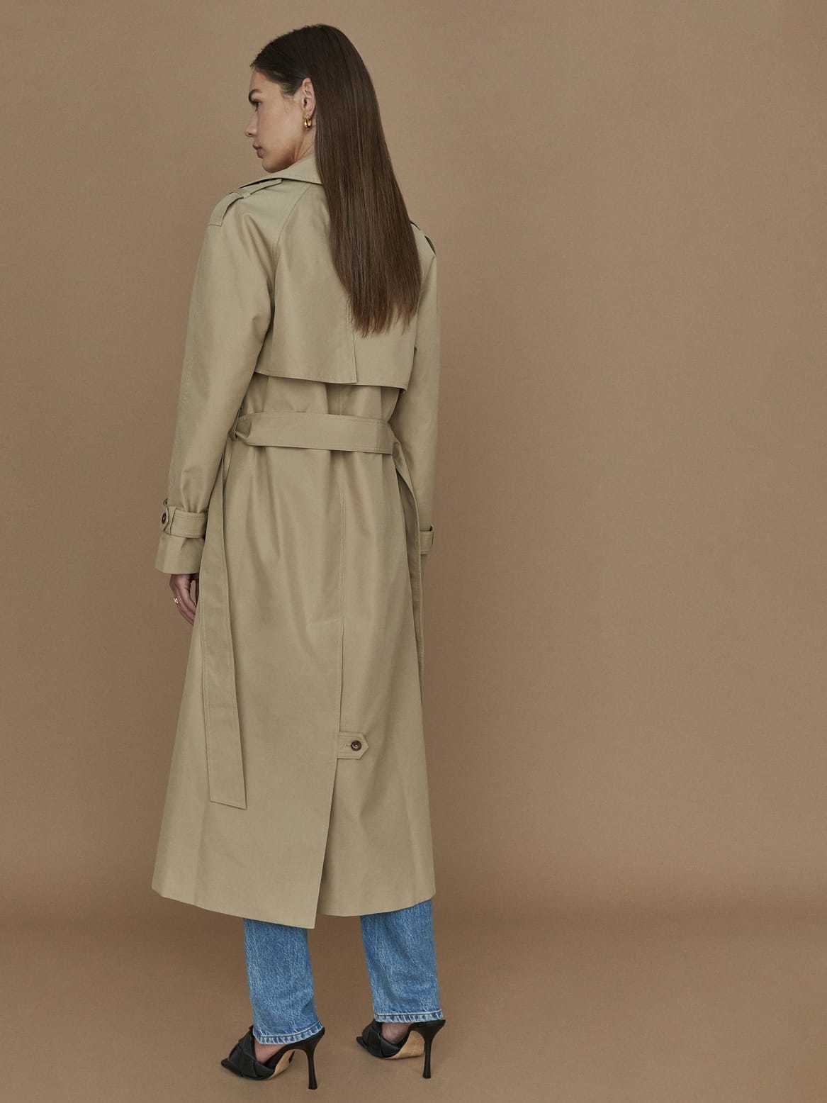 xakxx Elegant Lapel Double Breasted Long Women Trench Coats Autumn Winter Overcoat Full Sleeve Belted Ladies Windbreaker