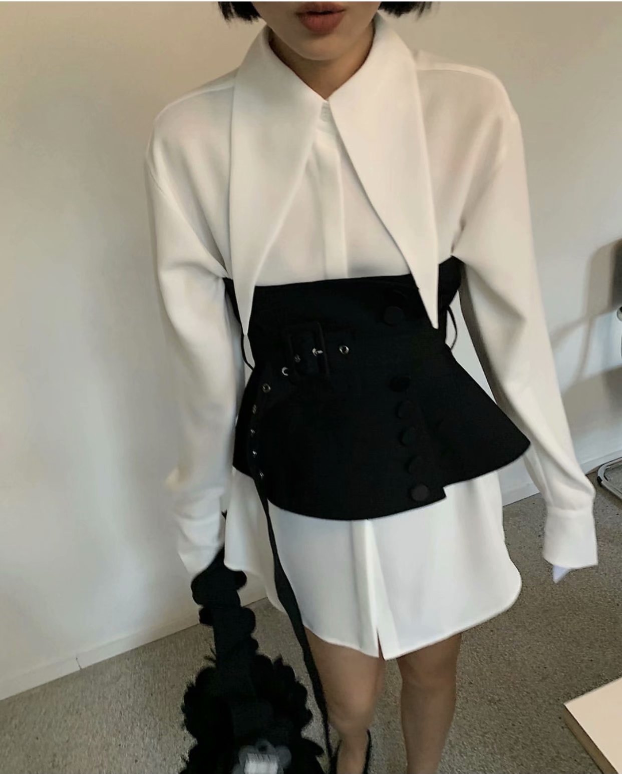 xakxx xakxx Women Fashion White Tops Office Lady Summer Tops And Blouses Streetwear Femme Vestidos