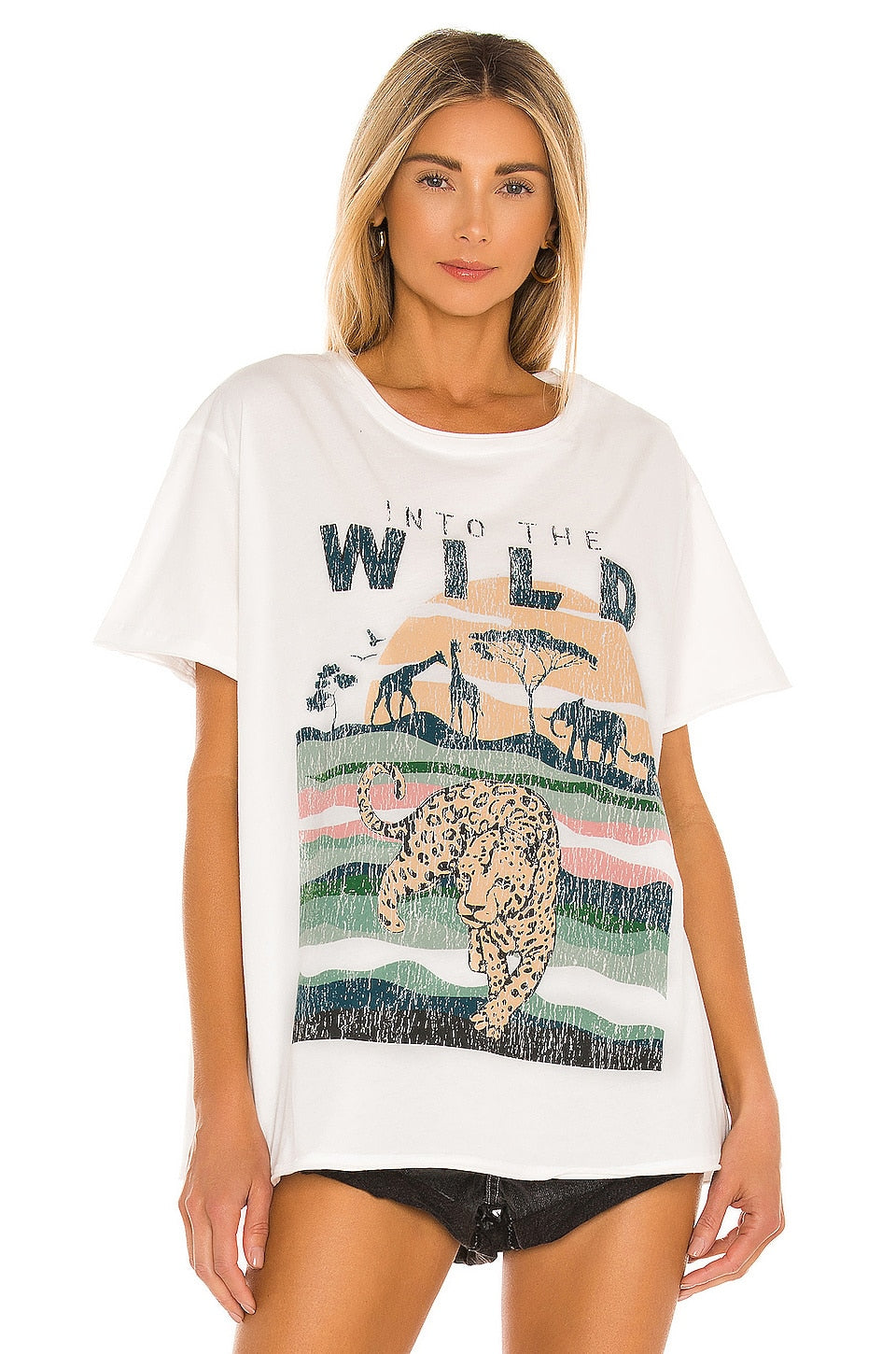 xakxx Super Chic White Graphic Tees Women Cotton New Oversized T-Shirt Summer Casual White Graphic Loose Tees Women Tops