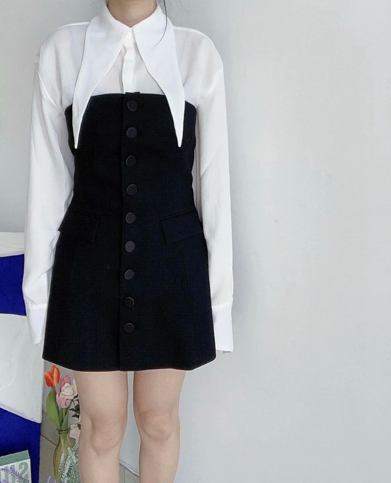 xakxx xakxx Women Fashion White Tops Office Lady Summer Tops And Blouses Streetwear Femme Vestidos