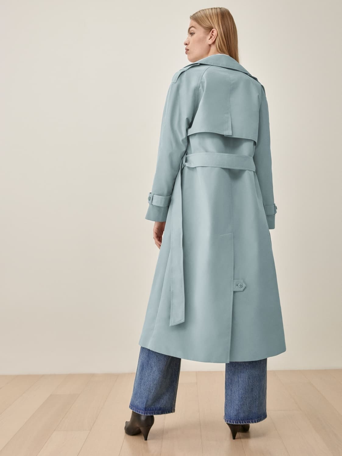 xakxx Elegant Lapel Double Breasted Long Women Trench Coats Autumn Winter Overcoat Full Sleeve Belted Ladies Windbreaker