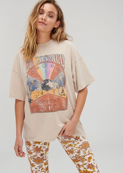 xakxx Spring Summer Baggy Tee Fashion Ribbed Collar For Texture Screen Printed Oversized Fit Cotton Tshirt For Women
