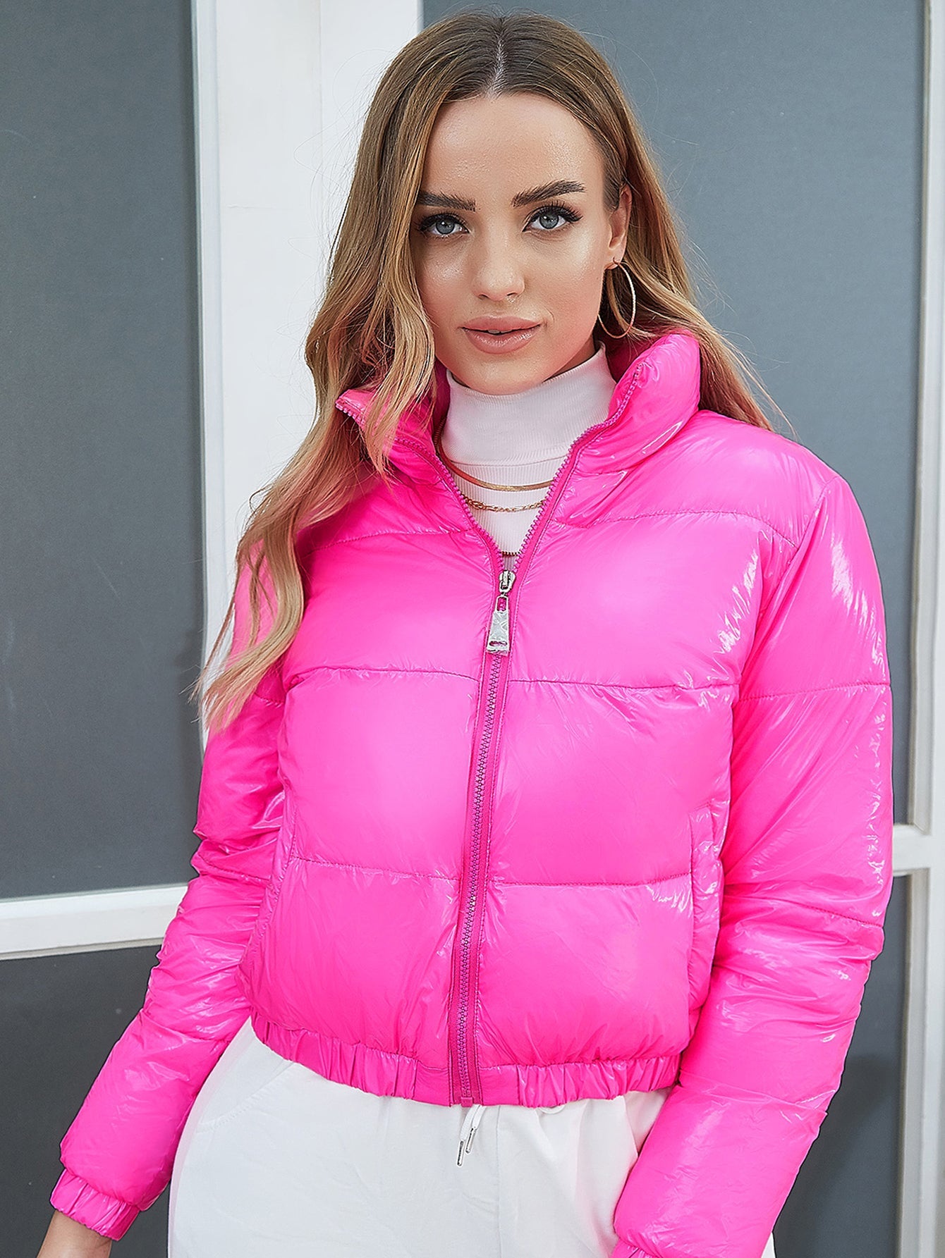 xakxx Down Jacket Female Fashion Short Parka Bright Color Style Collection High Quality Thin Zipper Women Coat ZR-DR15