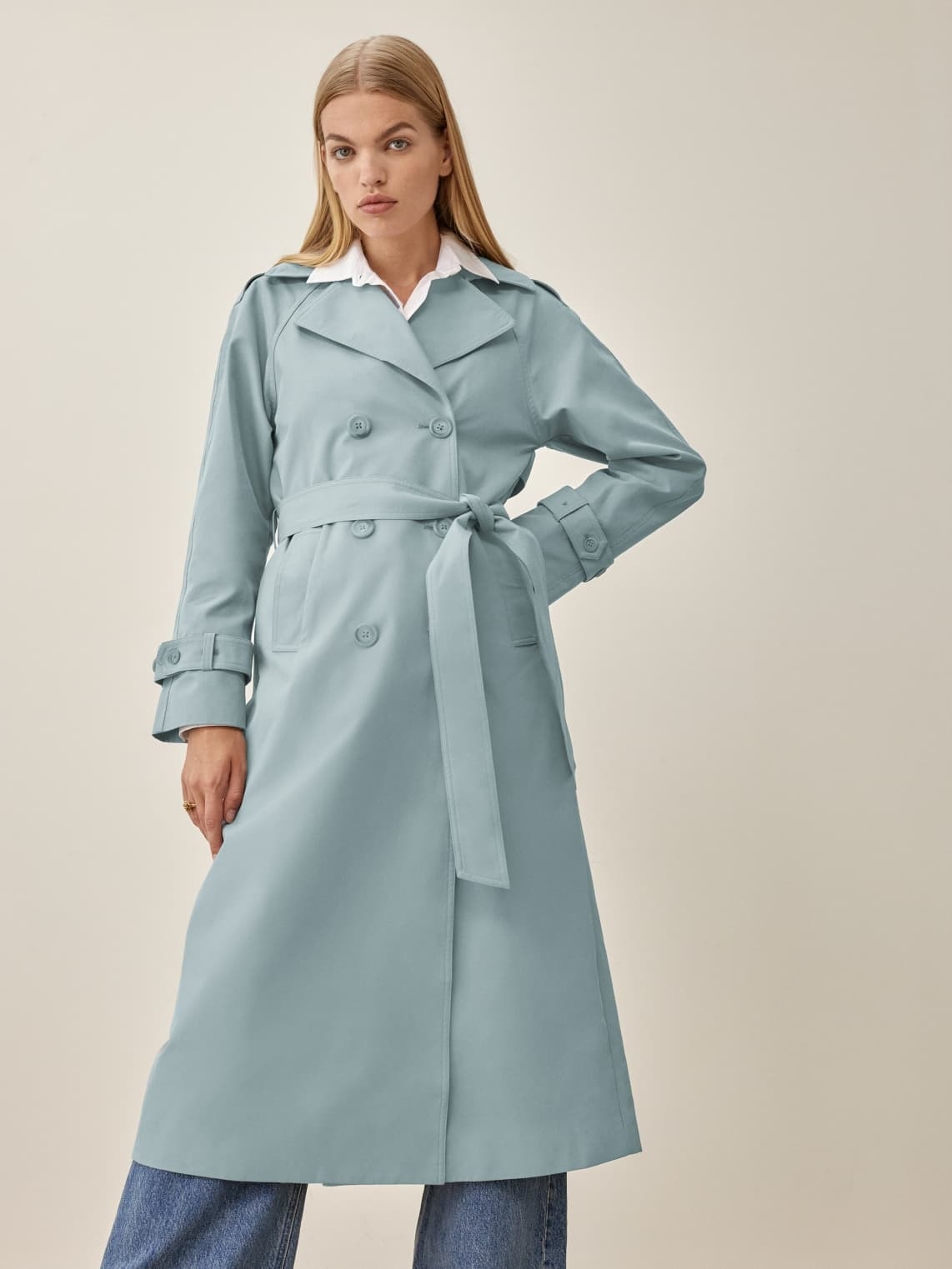 xakxx Elegant Lapel Double Breasted Long Women Trench Coats Autumn Winter Overcoat Full Sleeve Belted Ladies Windbreaker