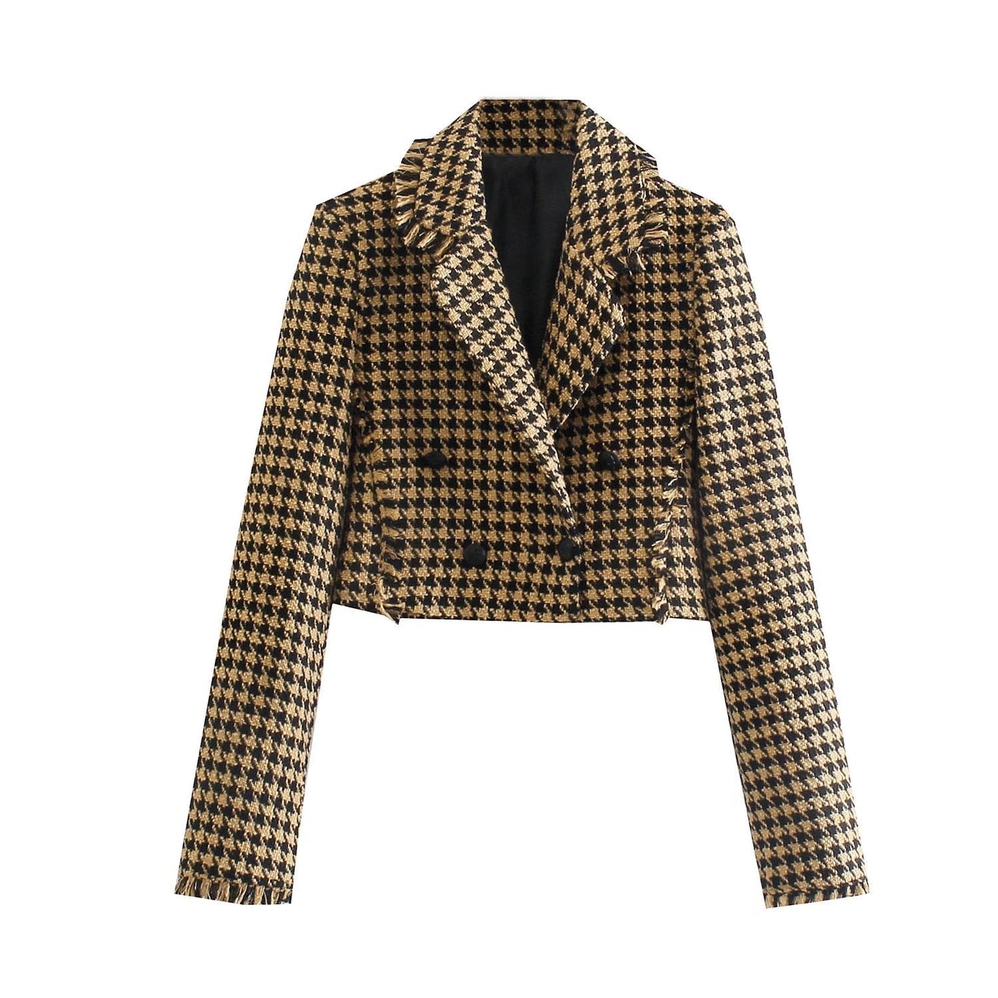 xakxx New Yellow Autumn Women Blazers Female Winter Vintage Swallow Gird Jacket Office Lady Casual Tops Blazer Feminino Clothes