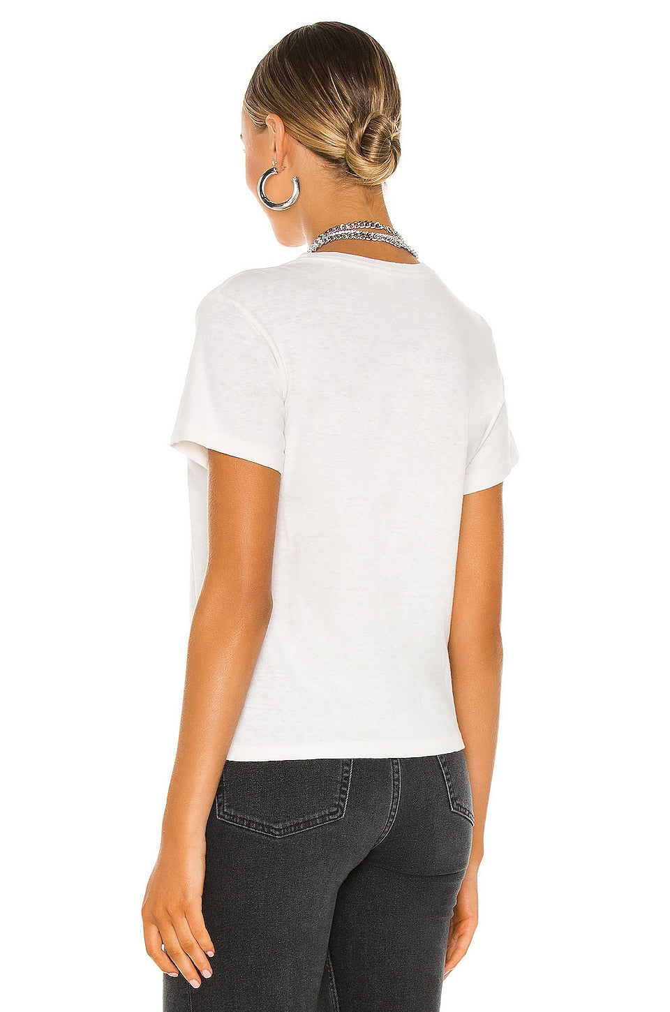xakxx Spring Summer Women Tee Sun Moon Casual Loose Short Sleeve White Tshirt Streetwear Top Ladies