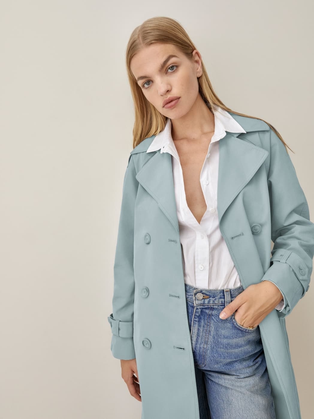 xakxx Elegant Lapel Double Breasted Long Women Trench Coats Autumn Winter Overcoat Full Sleeve Belted Ladies Windbreaker