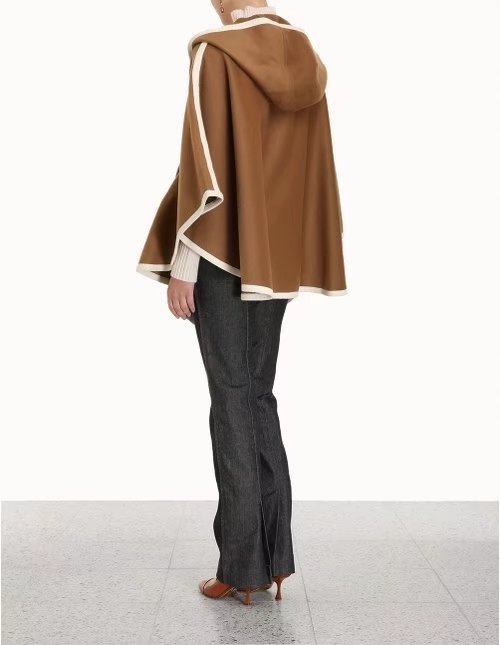 xakxx Luxury Designer Brand Clothing Women's Autumn Cape Shawl Coat Winter Female Blends Hoodie Jacket Vintage Overcoat