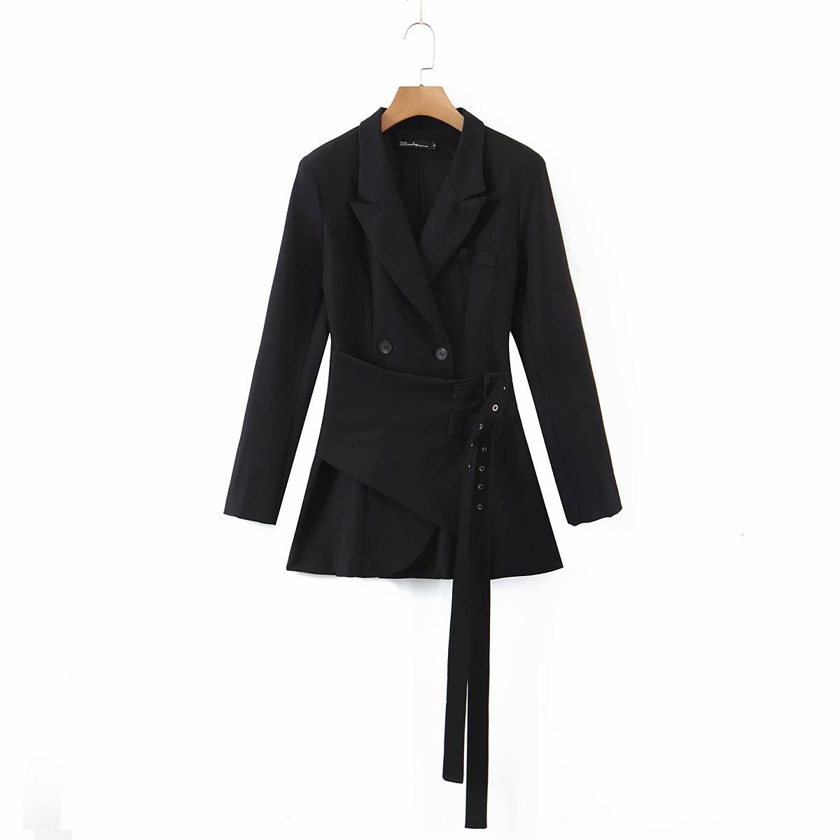 xakxx Women Bandage Sashes Blazer Lapel Long Sleeve Slim Fit Jacket Fashion Tide Spring Autumn Blazer