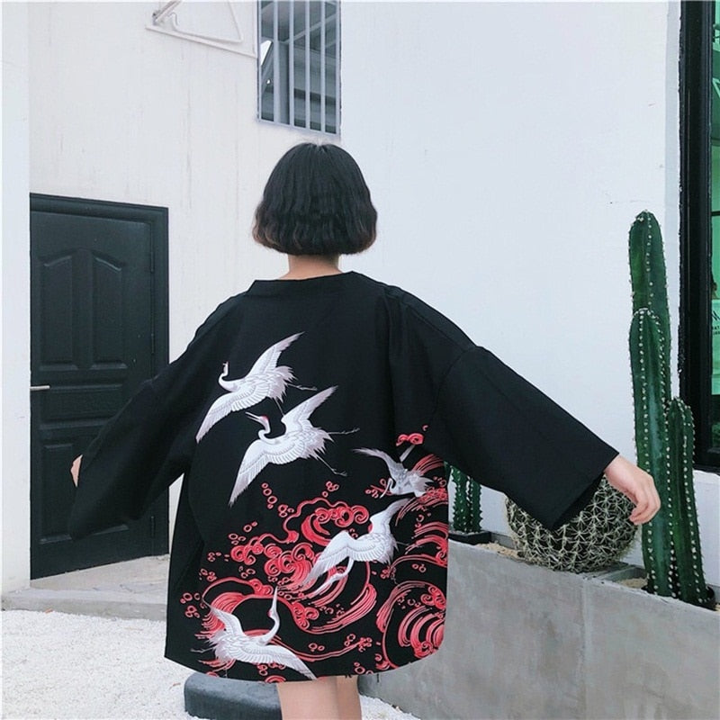 xakxx xakxx Womens tops and blouses harajuku kawaii shirt Japanese streetwear outfit kimono cardigan female yukata blouse women AA001