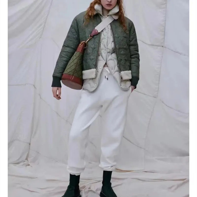 xakxx Winter Clothes Jackets Faux Lamb's Wool Quilted Embroidery Women's Coat In Promotion Clothing Cheap