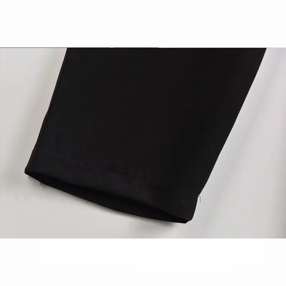 xakxx xakxx - Spring New Women's Front Pocket Stitch Hidden Zipper Closure Black Belt Zipper Polo Short Sleeve Bodysuit