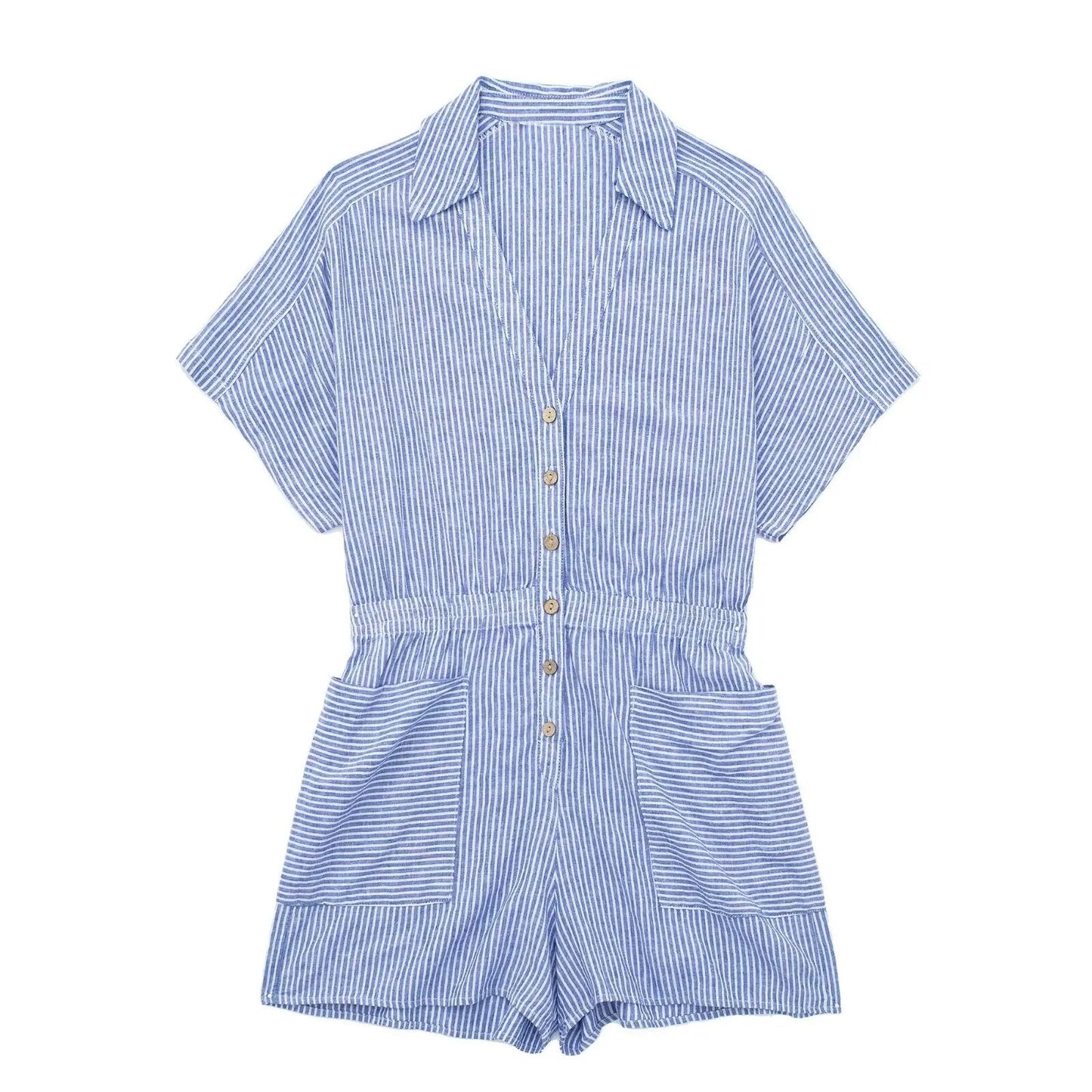 xakxx xakxx - New women's fashion sexy Ruili temperament all-match slim waist linen blended short jumpsuit