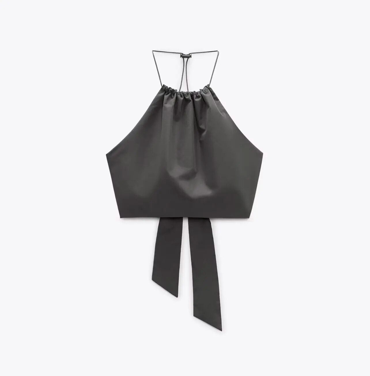 xakxx xakxx - New women's clothing, energetic temperament, fashion, casual, sexy halter collar windbreaker fabric top, nylon overalls