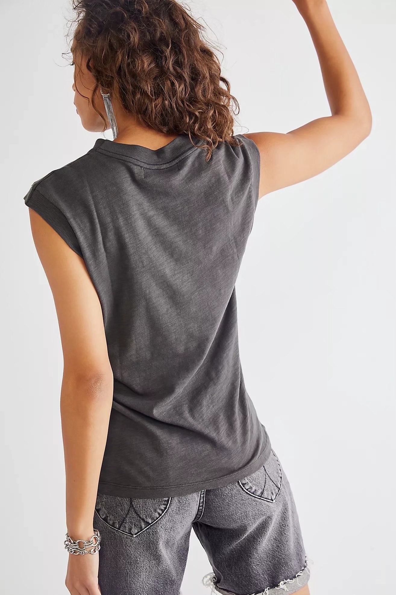 xakxx Streetwear Special Tshirt Women Summer O Neck Sleeveless Tops Loose Casual Ladies Gray Tee