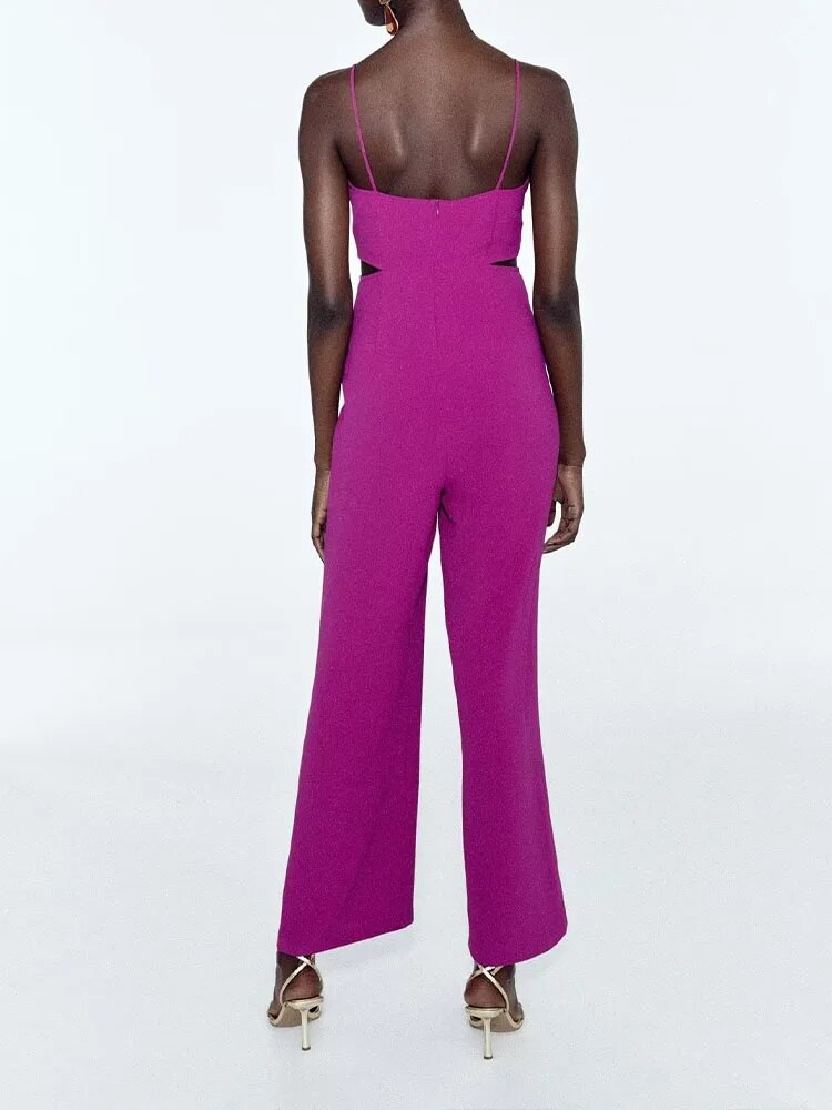 xakxx xakxx - Summer new women's casual sexy European and American style women's temperament retro opening design long jumpsuit