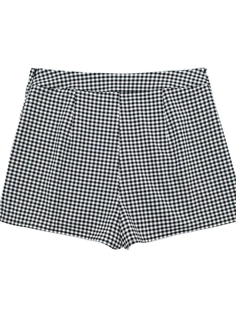 xakxx xakxx - Women's wear new spring and summer new new women's wear black and white small plaid short suit coat A-line short skirt pant