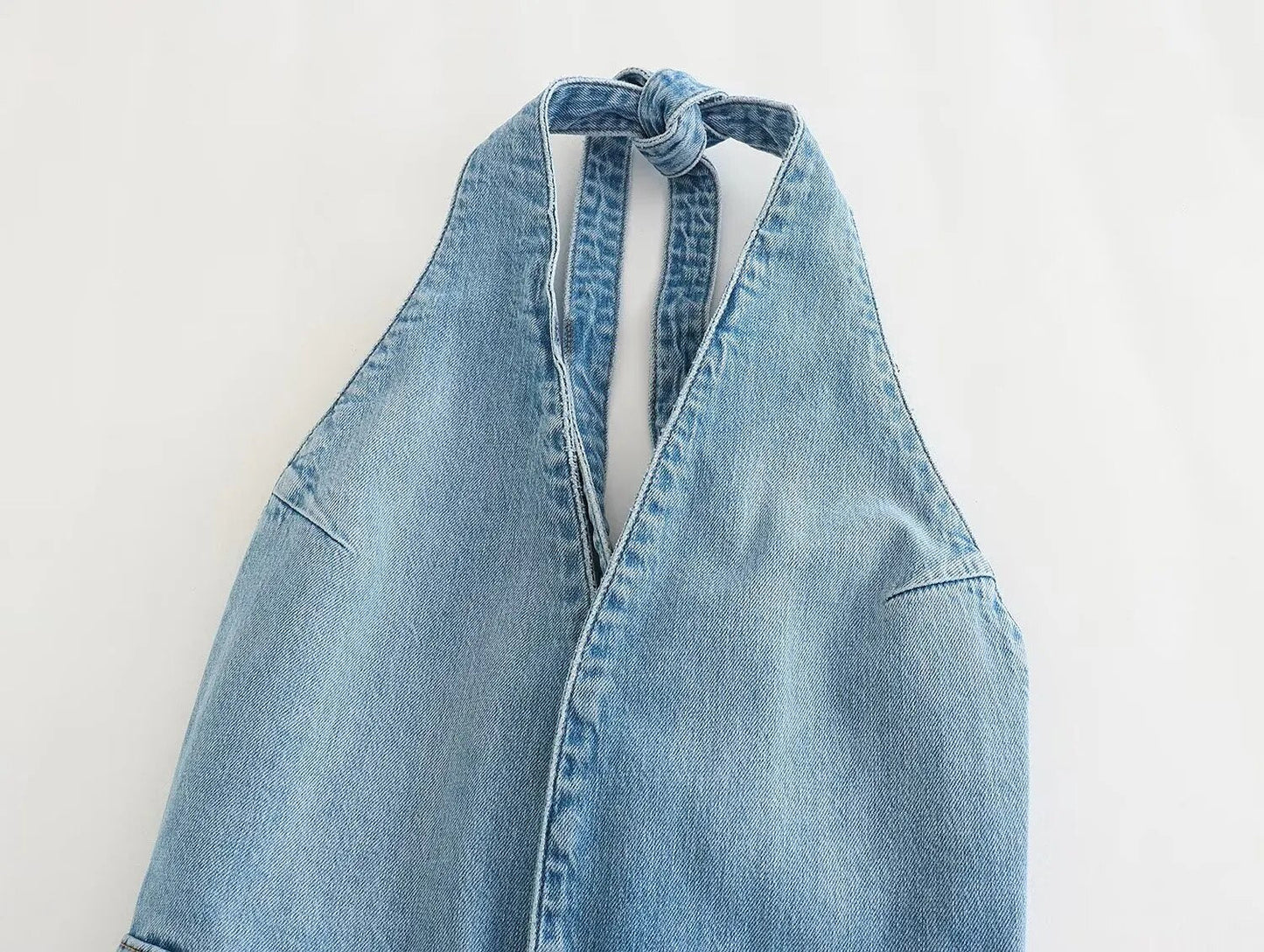 xakxx xakxx - New women's clothing casual all-match Ruili sweet and sexy denim round neck jumpsuit