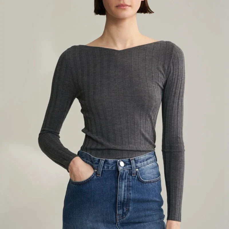 xakxx xakxx Women's Undershirt Winter Female Clothing Casual Slim Long Sleeve Knit Sweater Pullover
