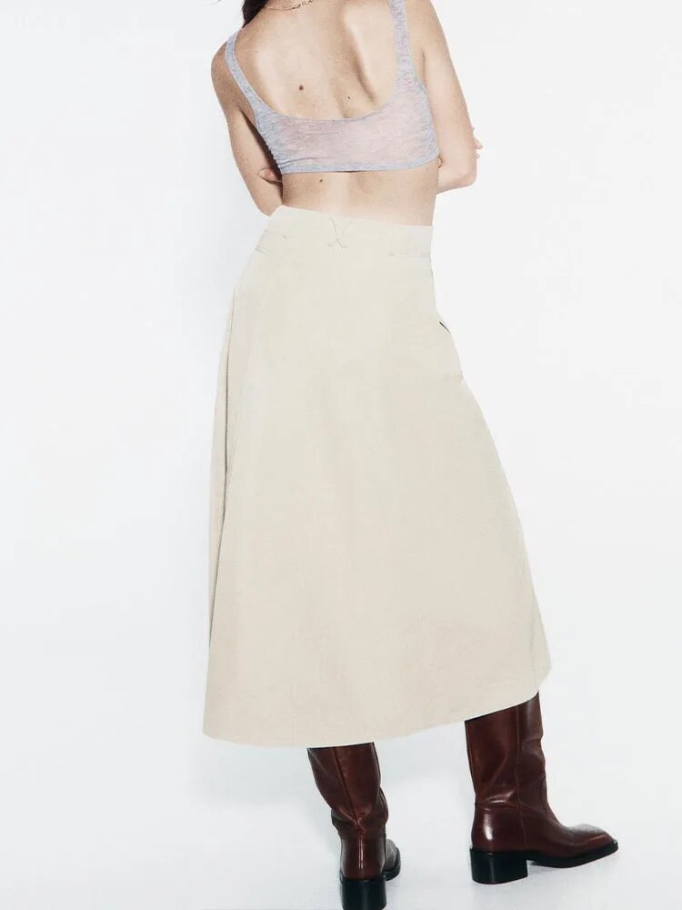 xakxx xakxx - New arrivals for autumn, women���s clothing, fashionable, casual and versatile, zipper-embellished high-waisted cape skirt