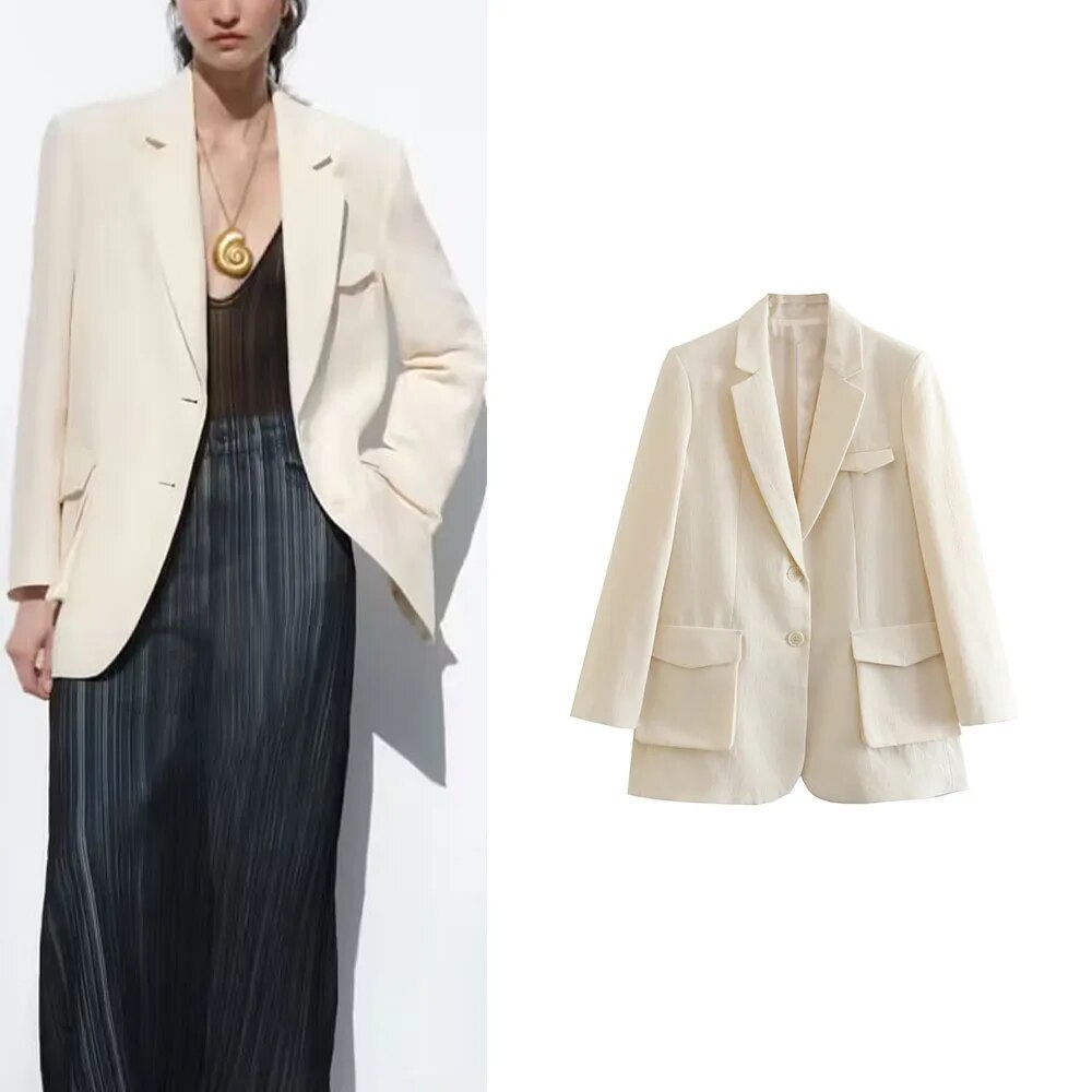 xakxx xakxx - New women's clothing Spring and summer temperament fashion single row two buttons solid color all-match double casual suit