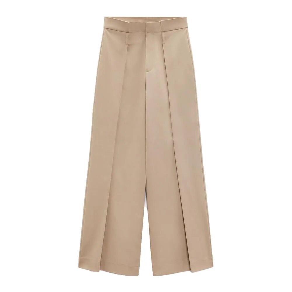 xakxx xakxx- Spring New Women's Fashion Versatile Professional Style Commuter Loose Leg Pants
