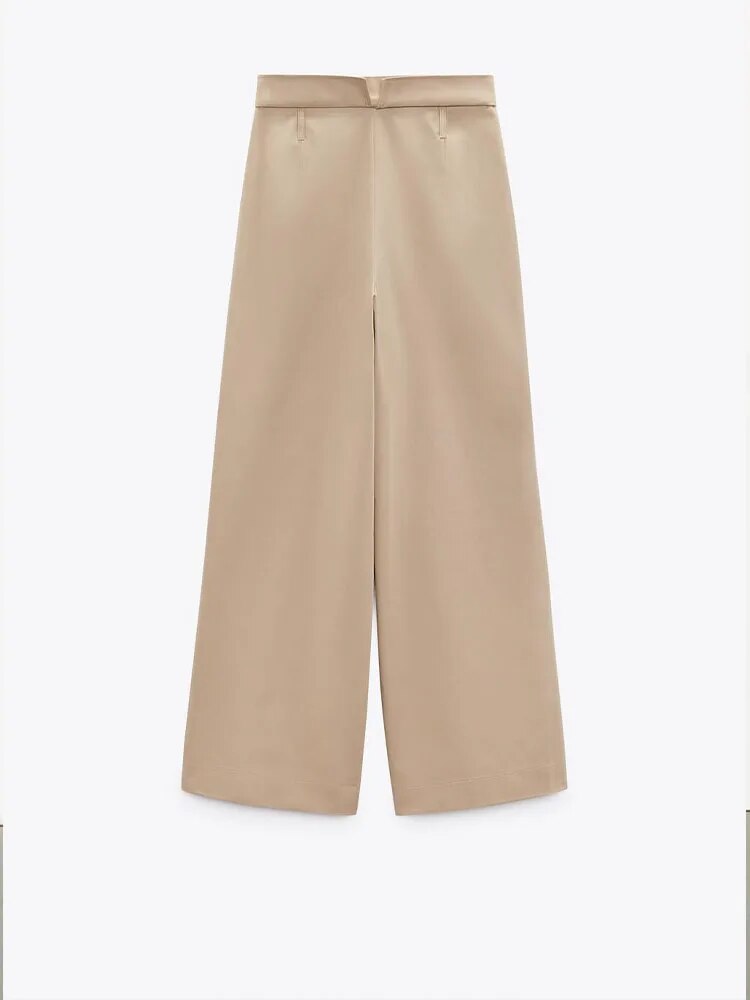 xakxx xakxx- Spring New Women's Fashion Versatile Professional Style Commuter Loose Leg Pants