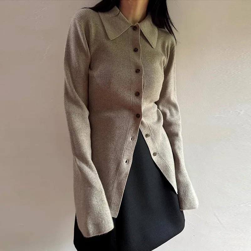 xakxx xakxx New Winter Female Clothing Slim Design Flared Sleeve Wool Knit Cardigan Women's Sweater