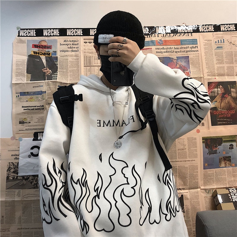 xakxx Men's Hoodies Hip Hop Skeleton Print Long Sleeve Oversized Sweatshirts Tops Y2k Gothic Grunge Zip Up Hoodie Jacket Streetwear