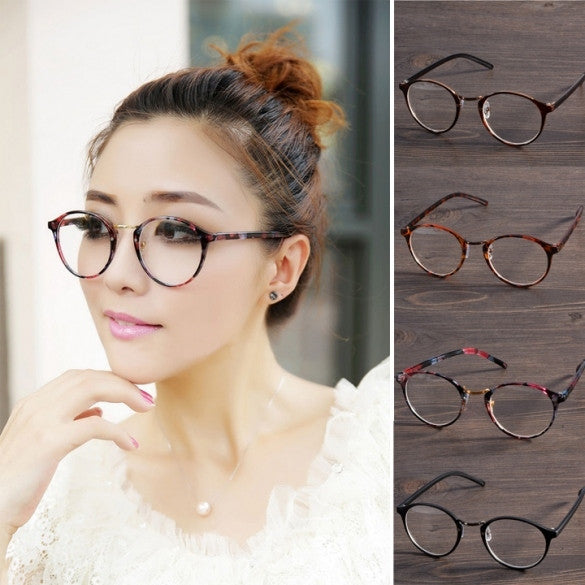 xakxx 4 Colors Stylish New Personality Practical Decoration Retro Round Lens Plano Optical Glasses