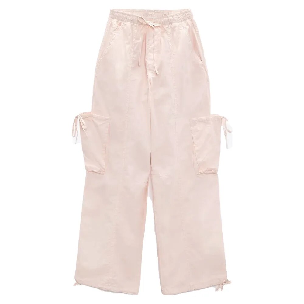 xakxx xakxx - New style women's active and casual temperament with patch pockets on the legs and adjustable trousers. Mid-rise umbrella pants