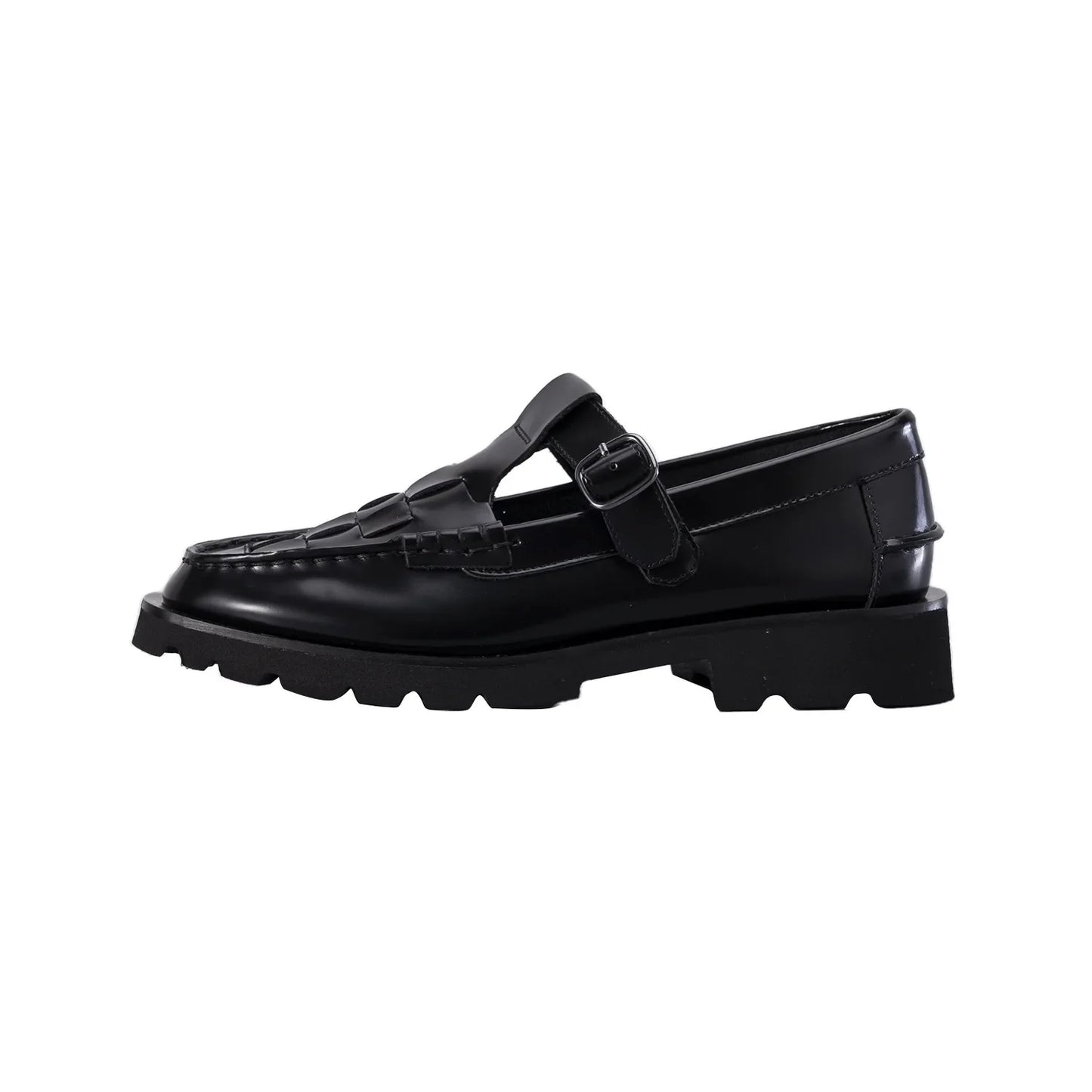 xakxx Vintage Leather Woven Mary Jane Shoes for Women Female Sneakers Ladies on Offer