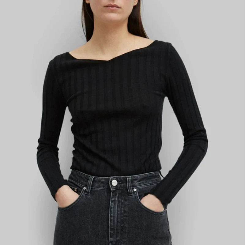 xakxx xakxx Women's Undershirt Winter Female Clothing Casual Slim Long Sleeve Knit Sweater Pullover