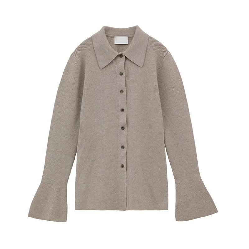 xakxx xakxx New Winter Female Clothing Slim Design Flared Sleeve Wool Knit Cardigan Women's Sweater
