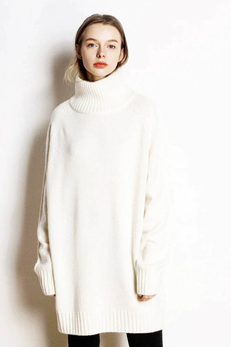 xakxx xakxx-Lazy senior 100 pure mountain cashmere sweater women's sweater round neck loose thick long sweater