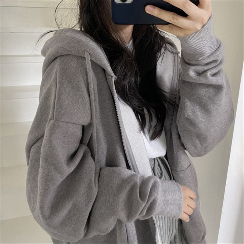 xakxx Zip Up Hoodie Women Gothic Punk Letter Printed Long Sleeve Sweatshirts Coats Autumn Winter Retro Streetwear Y2K Hoodie Jackets