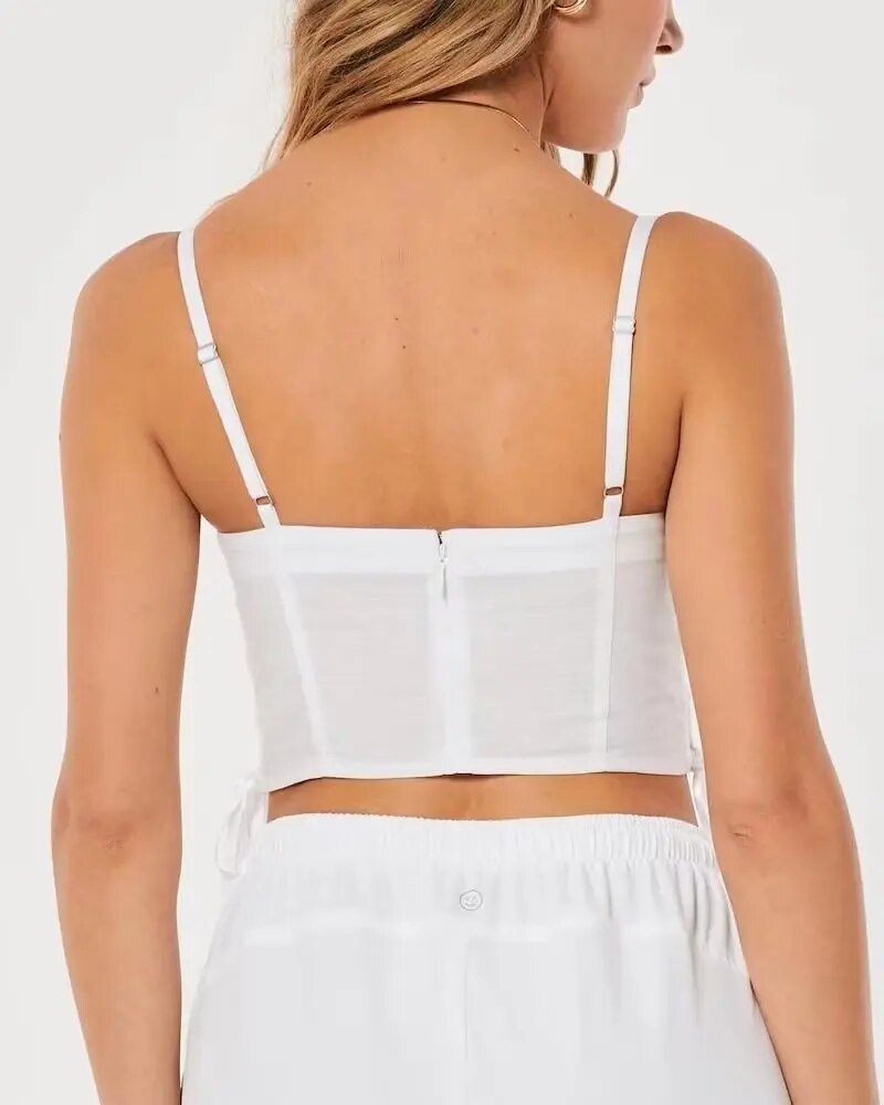xakxx xakxx - Autumn New Women's Casual Temperament Fashion Retro Strap Ballet Windfish Bone Waist Strap Top Chest