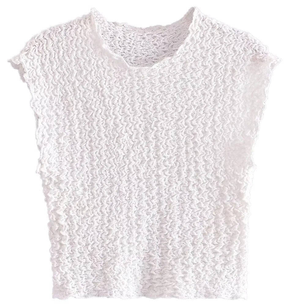 xakxx xakxx - New women's clothing temperament fashion casual Ruili stand collar sleeveless texture top embossed texture effect fabric