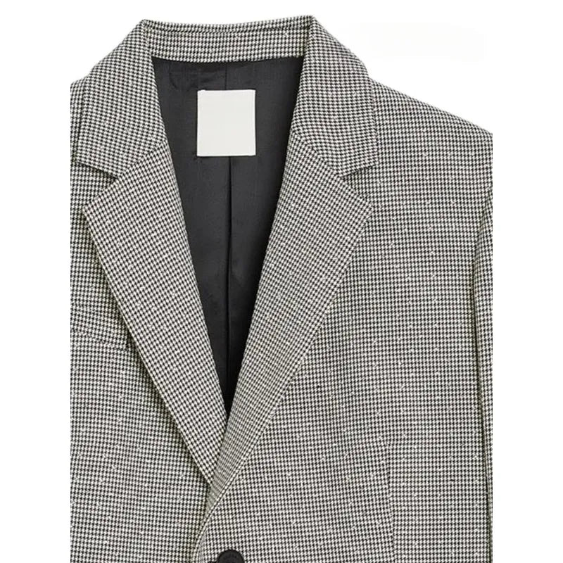 xakxx Fall Women's Jacket Plaid Loose Blazer Top Coat Especially Female for Winter New In Outerwears