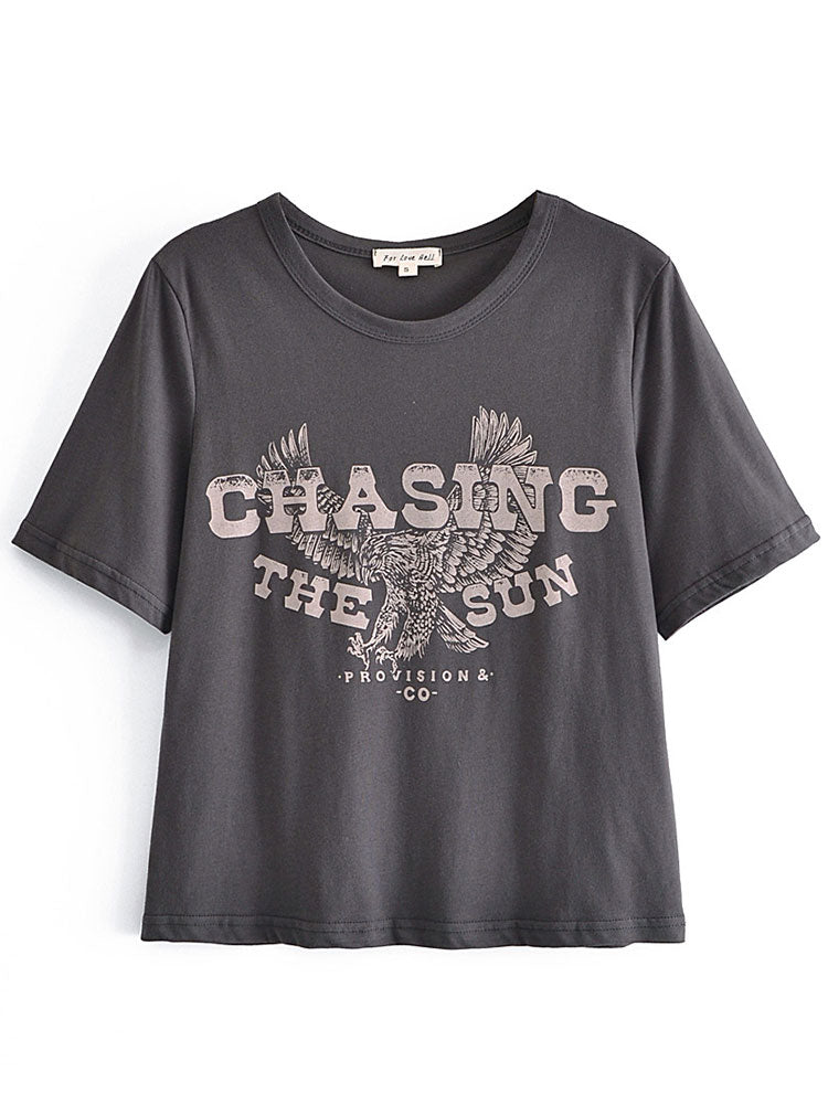 xakxx Streetwear Letter Print Oversized Tshirt Women Summer O Neck Short Sleeve Tops Casual Loose Ladies Tee