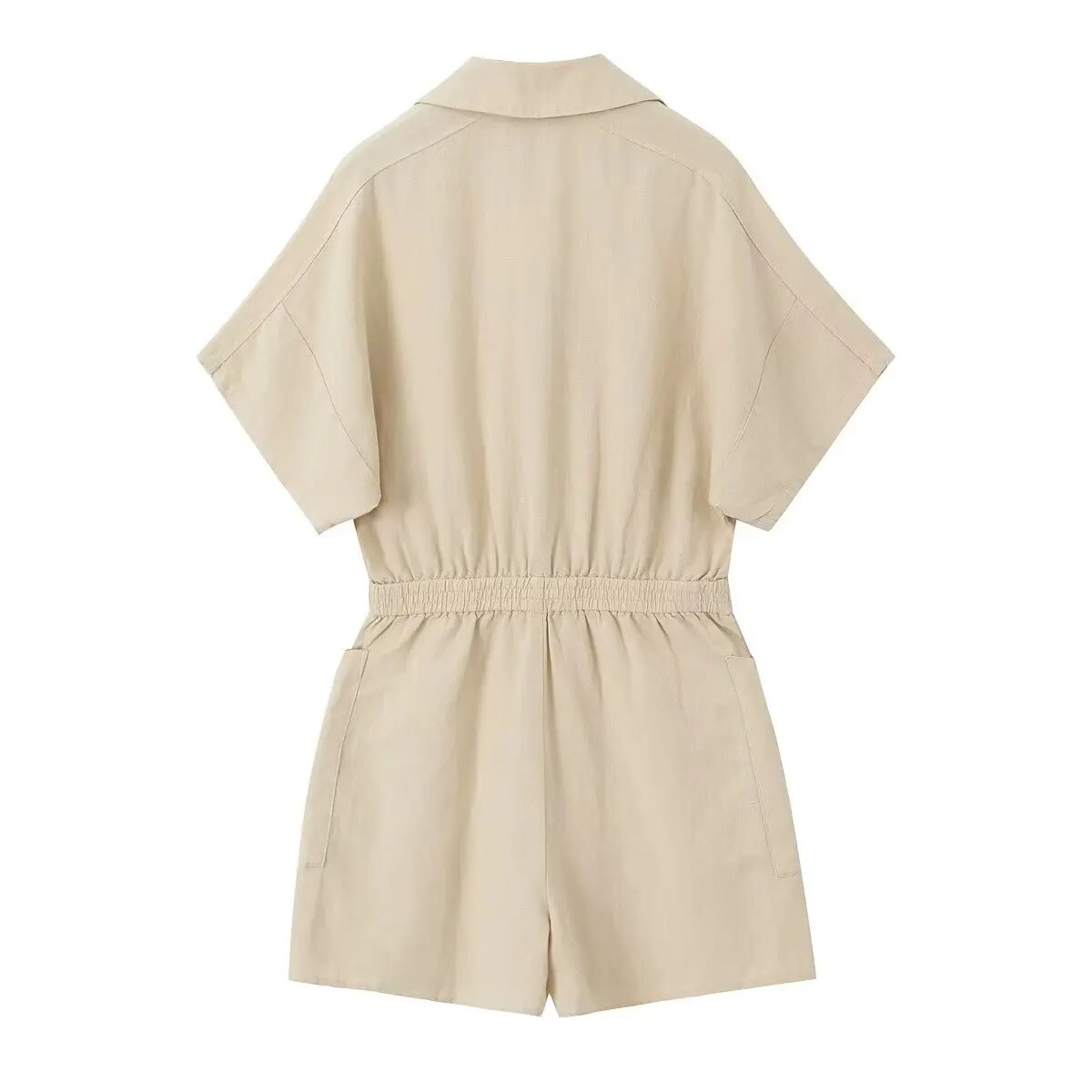 xakxx xakxx - New women's fashion sexy Ruili temperament all-match slim waist linen blended short jumpsuit